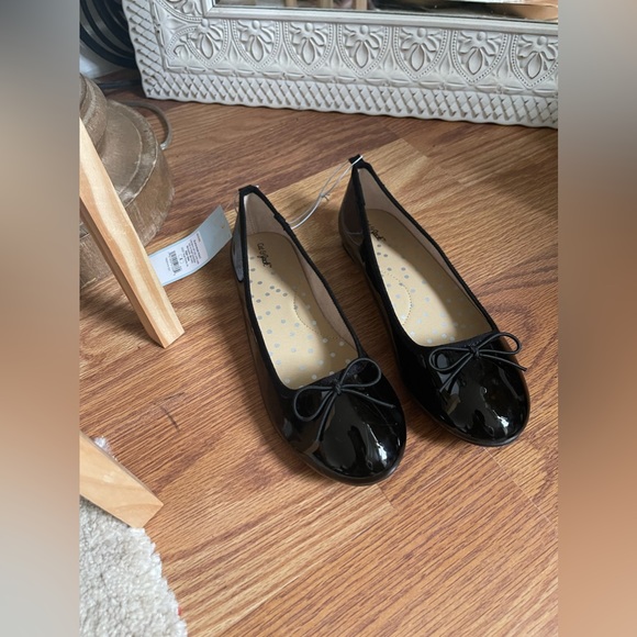 Cat & Jack Shoes Nwt Cat Jack Black Stacy Slip On Ballet Flat